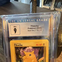 CGC 9 Blue Label MINT Pikachu Base Set 2 2000 #087/130 Pokemon Card - Image 2