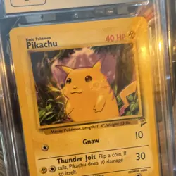 CGC 9 Blue Label MINT Pikachu Base Set 2 2000 #087/130 Pokemon Card - Image 3