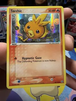 Pokemon TCG Torchic 69/106 EX Emerald 2005 Reverse Holo Rare Stamped Card - Image 1