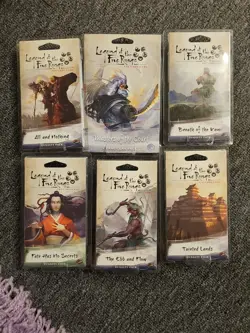 Lot Of 6 Legend Of The Five Rings Card Game LCG Dynasty Clan Packs New - Image 1