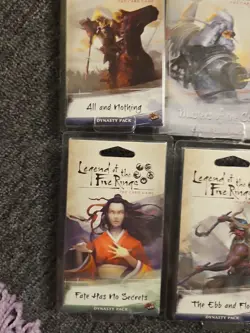 Lot Of 6 Legend Of The Five Rings Card Game LCG Dynasty Clan Packs New - Image 2