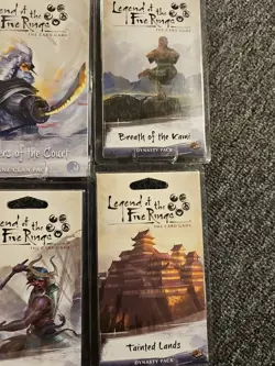 Lot Of 6 Legend Of The Five Rings Card Game LCG Dynasty Clan Packs New - Image 4