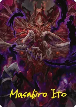 1 x Damnation Art Card - Gold-Stamped Signature - Art Series: Duskmourn: House o - Image 1