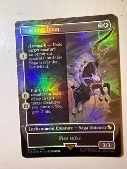 MTG Summon: Ixion (Borderless Foil) Commander: Final Fantasy 0195 NM - Image 1
