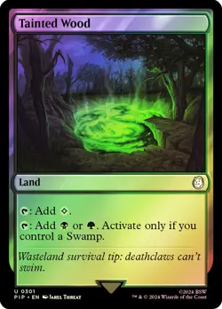 MTG FOIL Tainted Wood - Fallout Commander #301 - Image 1