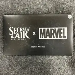 MTG: Secret Lair x Marvel: Captain America, Non Foil, Sealed Sleeve has Wear - Image 1