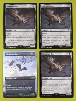 Mirkwood Bats x4 The Lord of the Rings 4x MTG Magic the Gathering 1 Borderless - Image 1