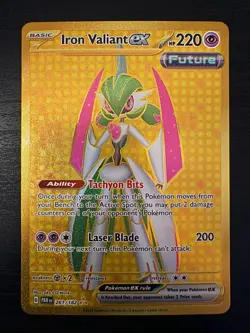 Pokemon - Iron Valiant ex Hyper Rare - 261/182 - Paradox Rift - NM Raw - HR - Image 1