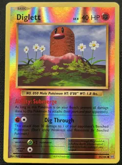 1x Diglett 55/108 REVERSE HOLO XY Evolutions Pokemon TCG Card NM - Image 1