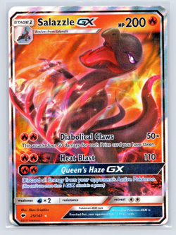 Salazzle GX 25/147 Burning Shadows NM Ultra Rare Pokemon Card - Image 1