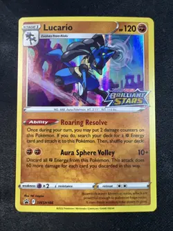 Lucario - SWSH186 - Prerelease Promo Pokemon Brilliant Stars NM - Image 1