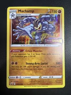 Machamp - SWSH243 - Pokemon Prerelease Promo Sword Shield Rare Holo NM - Image 1
