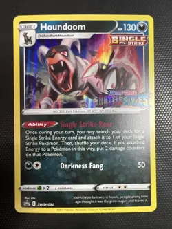 Pokemon Houndoom SWSH090 Black Star Promo STAMPED Battle Styles NM - Image 1