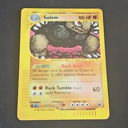 RESERVED - Pokemon TCG Expedition Base Set Reverse Holo Pichu & Golem - Image 2