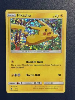 2016 Pokemon TCG - Pikachu 5/12 McDonald’s Promo Holo - NM - Image 1