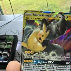 Pokemon TCG: Pikachu & Zekrom GX 33/181 Team Up TAG TEAM Holo UR 240 HP - Image 5
