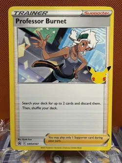 Pokemon TCG-Professor Burnett SWSH167 Black Star Promo NM 2174 - Image 1