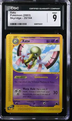 2003 CGC 9 Graded Pokemon Xatu 35/144 Skyridge - Image 1