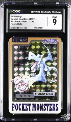1997 CGC 9 Graded Pokemon Aerodactyl 142 Prism Holo Pokemon - Part 3 - Image 1