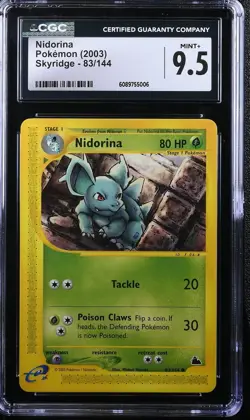 2003 CGC 9.5 Graded Pokemon Nidorina 83/144 Skyridge - Image 1