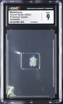 2023 CGC 9 Graded Pokemon Marshtomp Amnesia Assort Seals Sticker - Image 1