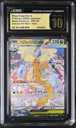 2025 CGC 10 PRISTINE Pokemon Mega Dragonite EX 246/193 Special Art Rare Holo - Image 1
