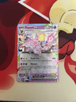 Play! Pokemon TCG Prize Pack Series 7 Prismatic Evolutions 034/131 Espeon ex - Image 1