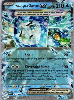 Pokemon TCG - Wellspring Mask Ogerpon ex SV: Prismatic Evolutions 027/131 NM - Image 1