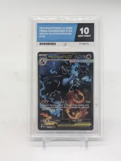 ACE Grading 10 Mega Charizard X ex 125/094 SIR Foil 2025 Pokemon All 10 Subgrade - Image 1