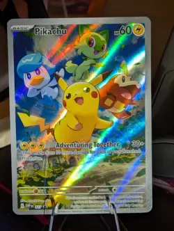 Pokemon Pikachu TCG Black Star Promo SVP027 Holo - Paldea Evolved #027 NM Promo - Image 1