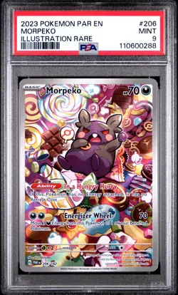 PSA 9 Morpeko 206/182 Par En-paradox Rift Pokemon 288 - Image 1