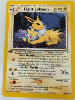 Light Jolteon - 48/105 1st Edition - Pokemon Neo Destiny - Image 1