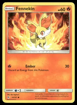 Fennekin 14/131 Common Forbidden Light Pokemon Lightly Played - Image 1