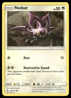 Noibat 100/131 Common Forbidden Light Pokemon Lightly Played - Image 1
