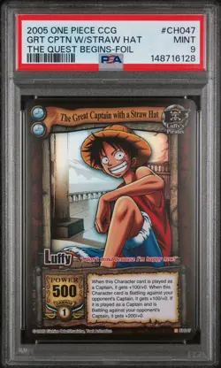 2005 SHONEN JUMP'S VINTAGE LUFFY ONE PIECE THE QUEST BEGINS FOIL - CH47 PSA 9 - Image 1