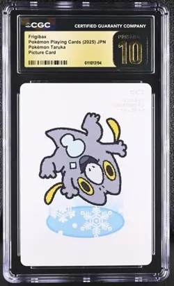 ✨✨ CGC 10 PRISTINE 2025 TARUKA POKEMON PLAYING CARDS Frigibax Picture Card - Image 1