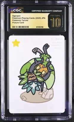 ✨✨ CGC 10 PRISTINE 2025 TARUKA POKEMON PLAYING CARDS Ogerpon Picture Card - Image 1