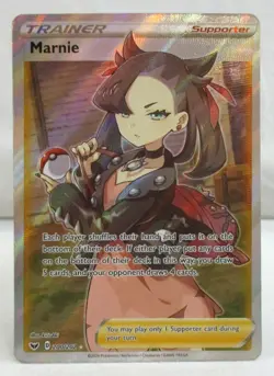Marnie Pokemon TCG Card Sword & Shield 200/202 FULL ART ULTRA RARE NM - Image 1