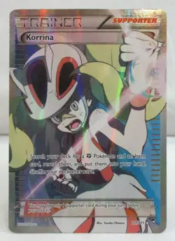 Korrina TCG Card Trainer XY Furious Fists 111/111 FULL ART ULTRA RARE LP - Image 1