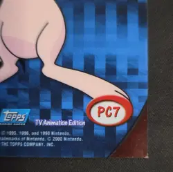 Topps Pokemon TV Animation Edition Mew #151 PC7 Holo Promo Card English 2000 - Image 3
