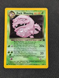 Pokemon Dark Weezing Holo Rare TCG Card 14/82 Team Rocket Series M-NM - Image 1