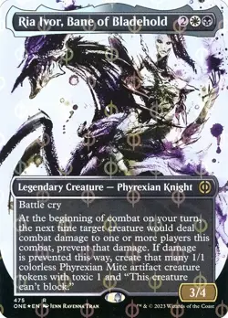 Ria Ivor, Bane of Bladehold Borderless Foil - Phyrexia: All Will Be One MTG-NM - Image 1