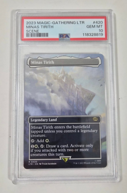 2023 MTG THE LORD OF THE RINGS: TALES OF MIDDLE-EARTH SCENE MINAS TIRITH PSA 10 - Image 1