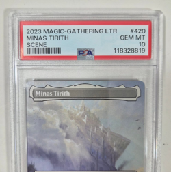 2023 MTG THE LORD OF THE RINGS: TALES OF MIDDLE-EARTH SCENE MINAS TIRITH PSA 10 - Image 2