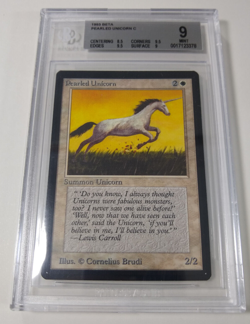BGS 9 MINT Beta Pearled Unicorn MTG NM Magic the Gathering Old School Vintage - Image 1