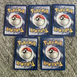 Vintage Pokemon Cards Jungle & Fossil Set Lot 5 Cards MP - Image 2
