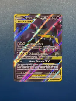 Pokemon TCG Muk & Alolan Muk GX (Full Art) 196/214 Sm-Unbroken Bonds Holo NM - Image 1