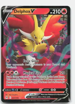 Delphox V 027/196 Holo V Rare Lost Origin Pokemon Near Mint - Image 1