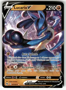 Lucario V (Non-Holo) 27/73 Promo Deck Exclusives Pokemon Near Mint - Image 1