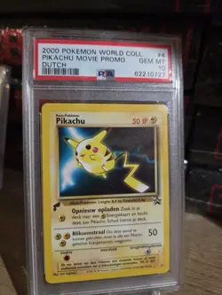 2000 Pokemon Pikachu Movie Promo #4 PSA 10 (World Collection - Dutch) - Image 1